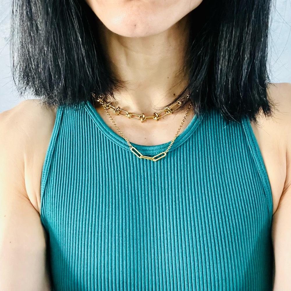 Set of 2 18K goldfill necklaces